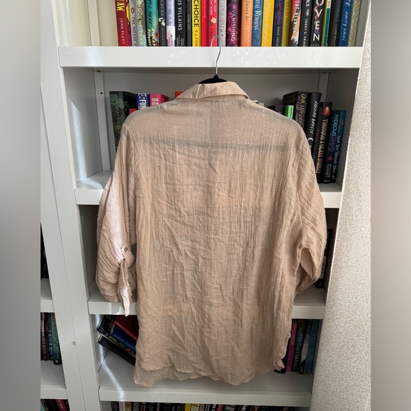 Boutique Eden & Olivia maternity lightweight long sleeve oversized shirt blouse - Picture 6 of 6